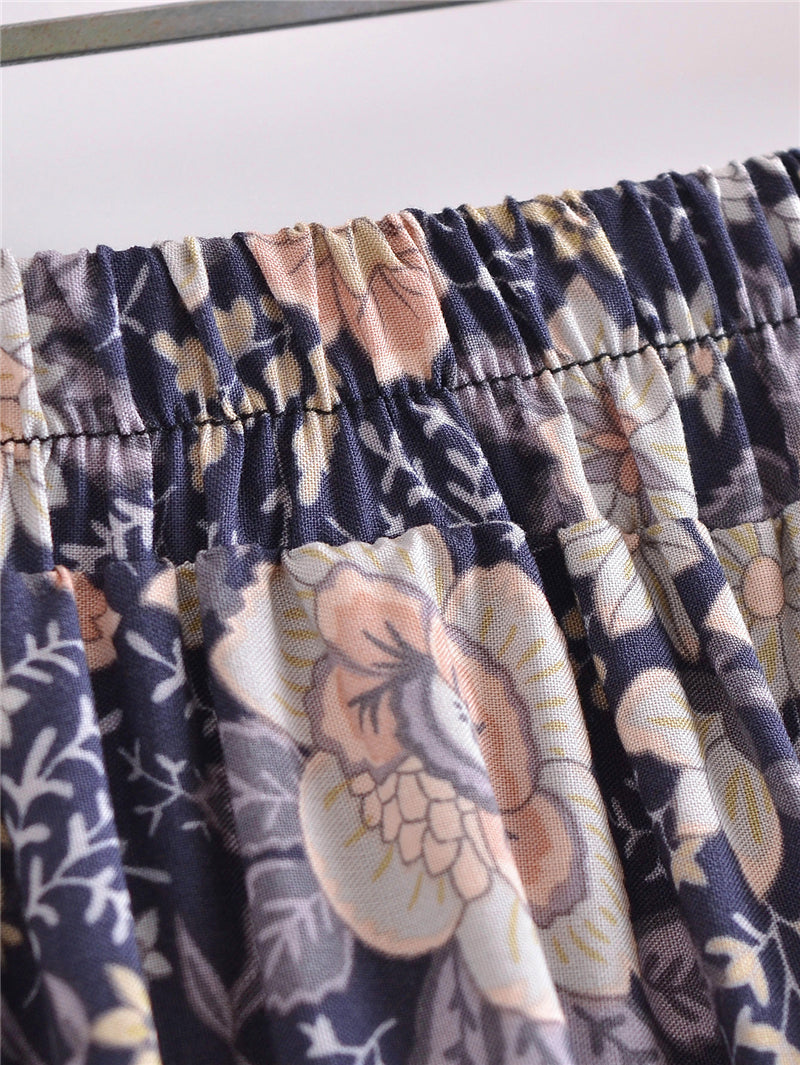 Boho Skirt, Hippie Skirts, Maxi Skirt, Eulalie Black Rose