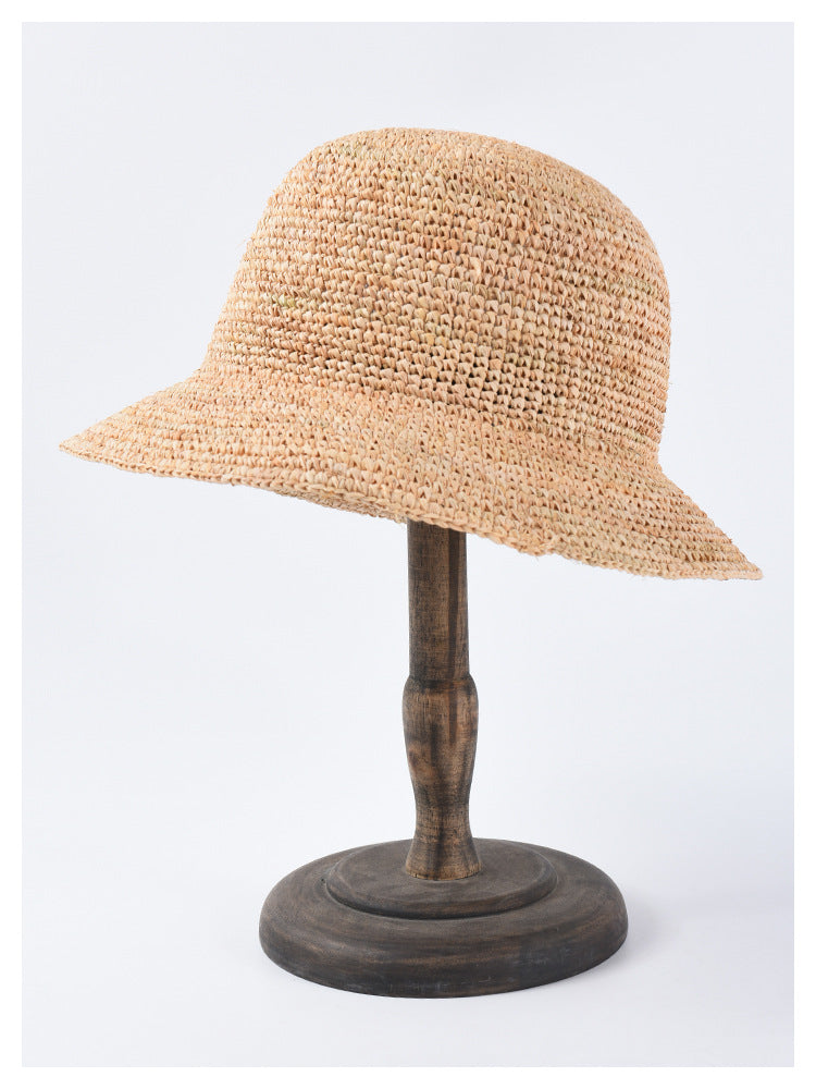 Boho Hat, Rafia Straw Bucket Hat, Camila