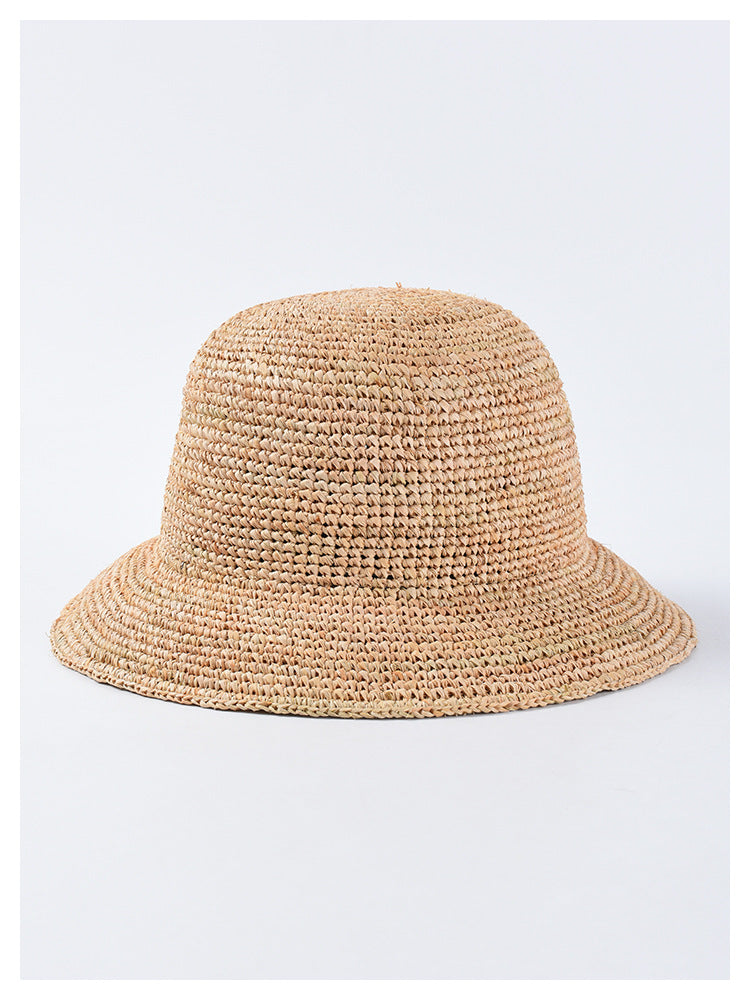 Boho Hat, Rafia Straw Bucket Hat, Camila