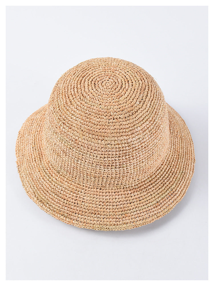 Boho Hat, Rafia Straw Bucket Hat, Camila