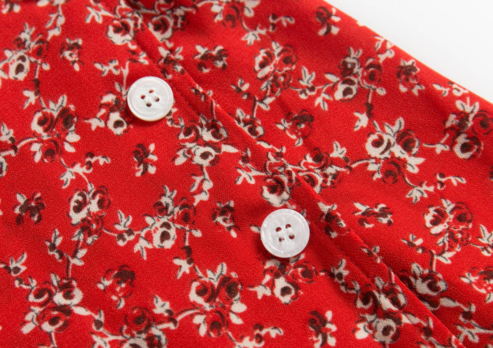 Boho Midi Dress, Vintage  Sundress, Red Aspen