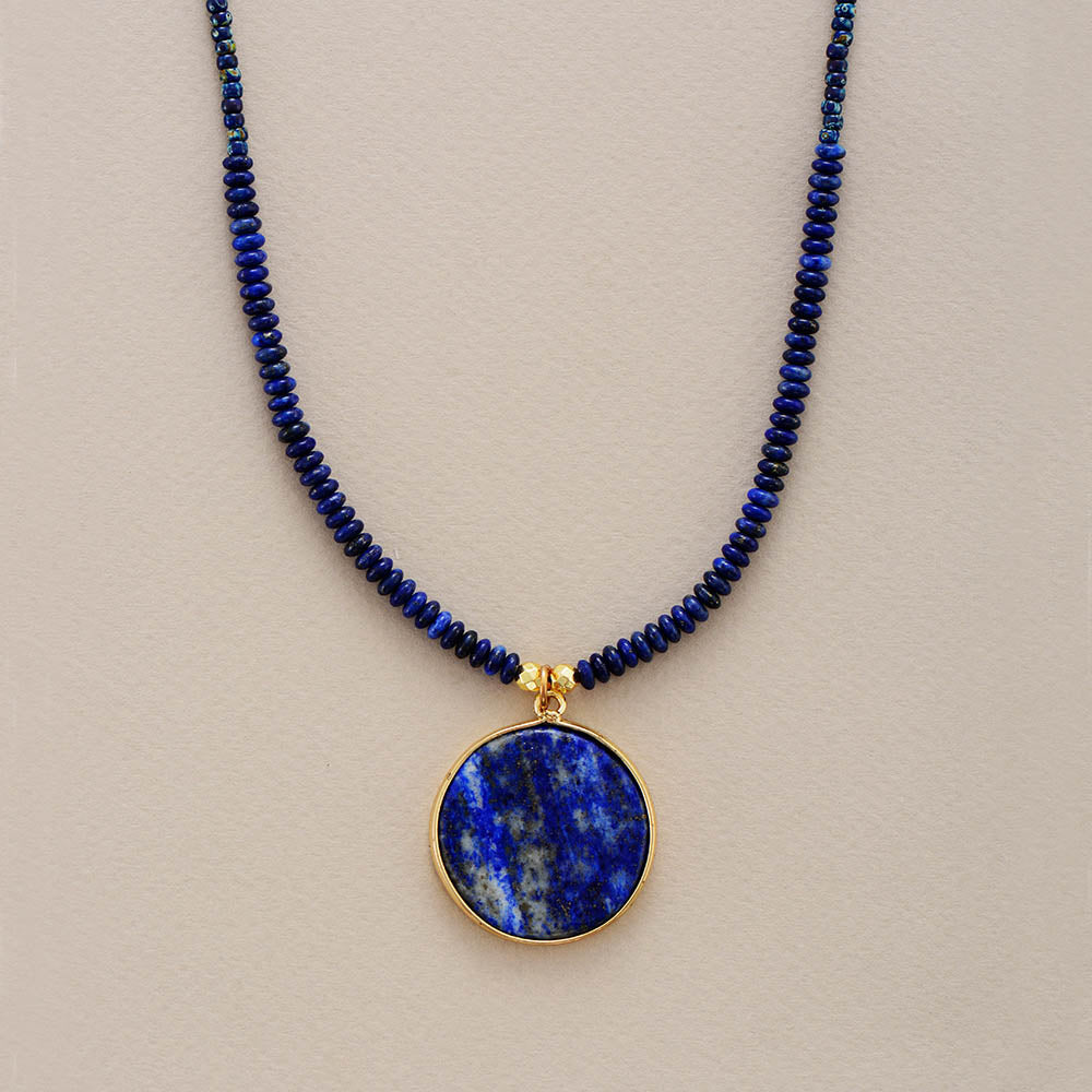 Boho Necklace, Lapis Luzuli Pendant Necklaces