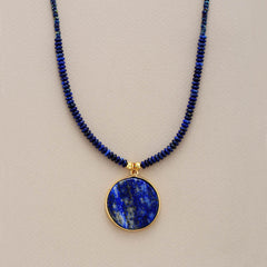 Boho Necklace, Lapis Luzuli Pendant Necklaces