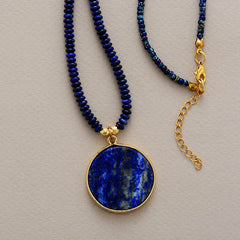 Boho Necklace, Lapis Luzuli Pendant Necklaces