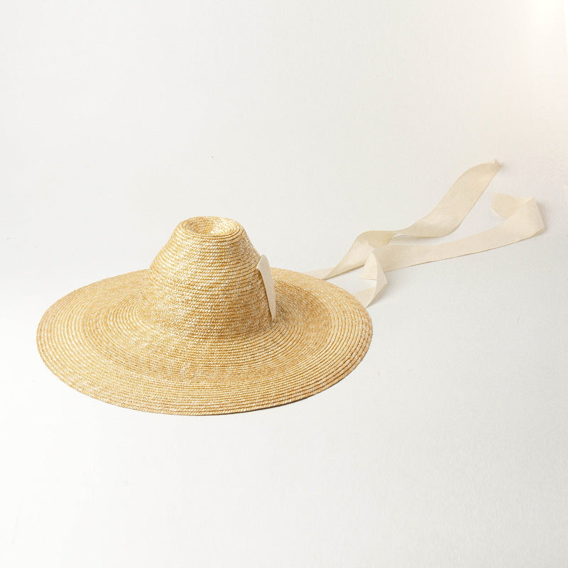 Boho Hat, Vintage Sun Hat, Retro Raffia Hat, Lucia in Beige