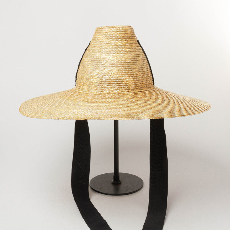 Boho Hat, Vintage Sun Hat, Retro Raffia Hat, Lucia in Beige