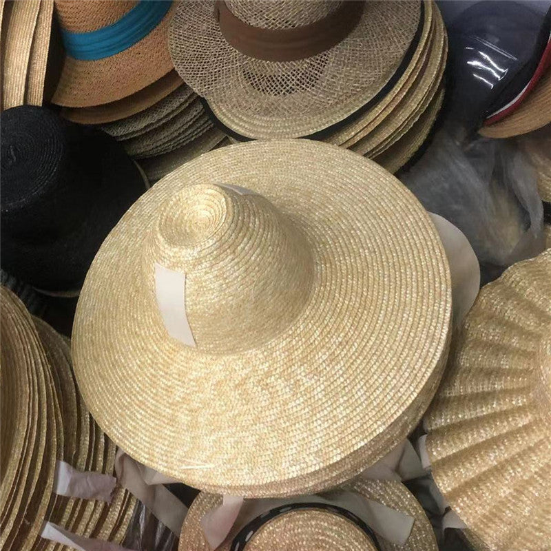 Boho Hat, Vintage Sun Hat, Retro Raffia Hat, Lucia in Beige