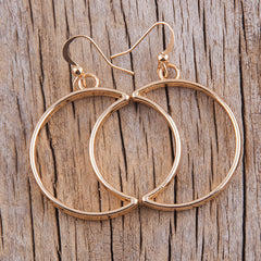 Boho Earrings, RH Dangle Earrings, Heart Loop