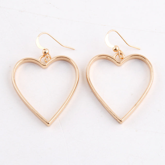 Boho Earrings, RH Dangle Earrings, Heart Loop