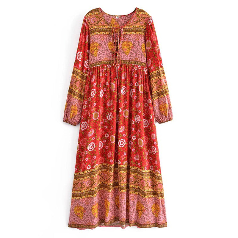 Gown Dress, Boho Maxi Dress, Loose Dress, Everly in Blue