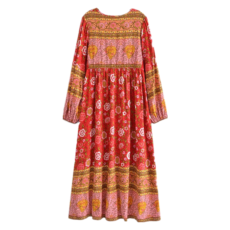 Gown Dress, Boho Maxi Dress, Loose Dress, Everly in Blue