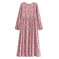 Gown Dress, Boho Maxi Dress, Loose Dress, Amara in Pink
