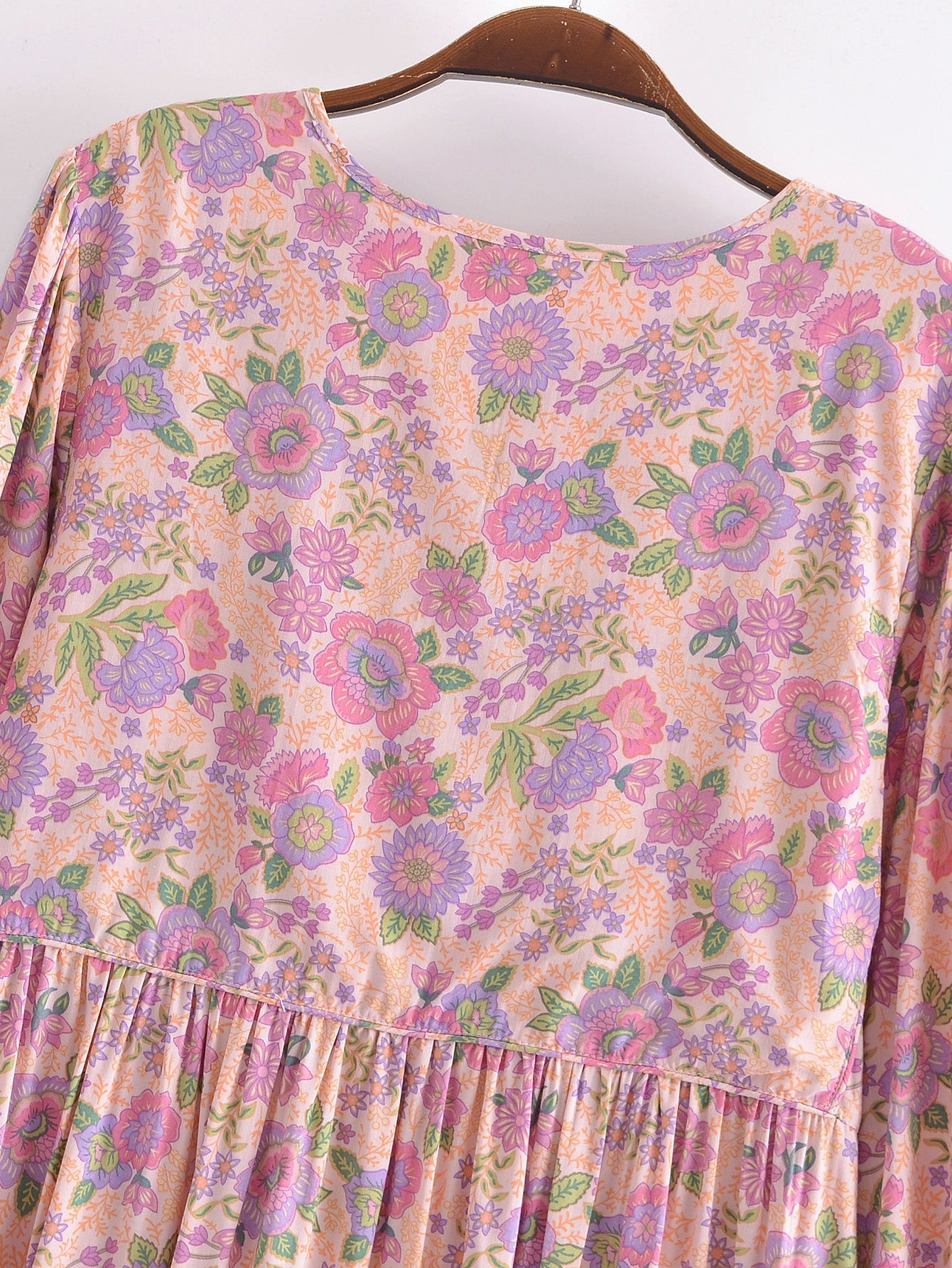 Gown Dress, Boho Maxi Dress, Loose Dress, Amara in Pink