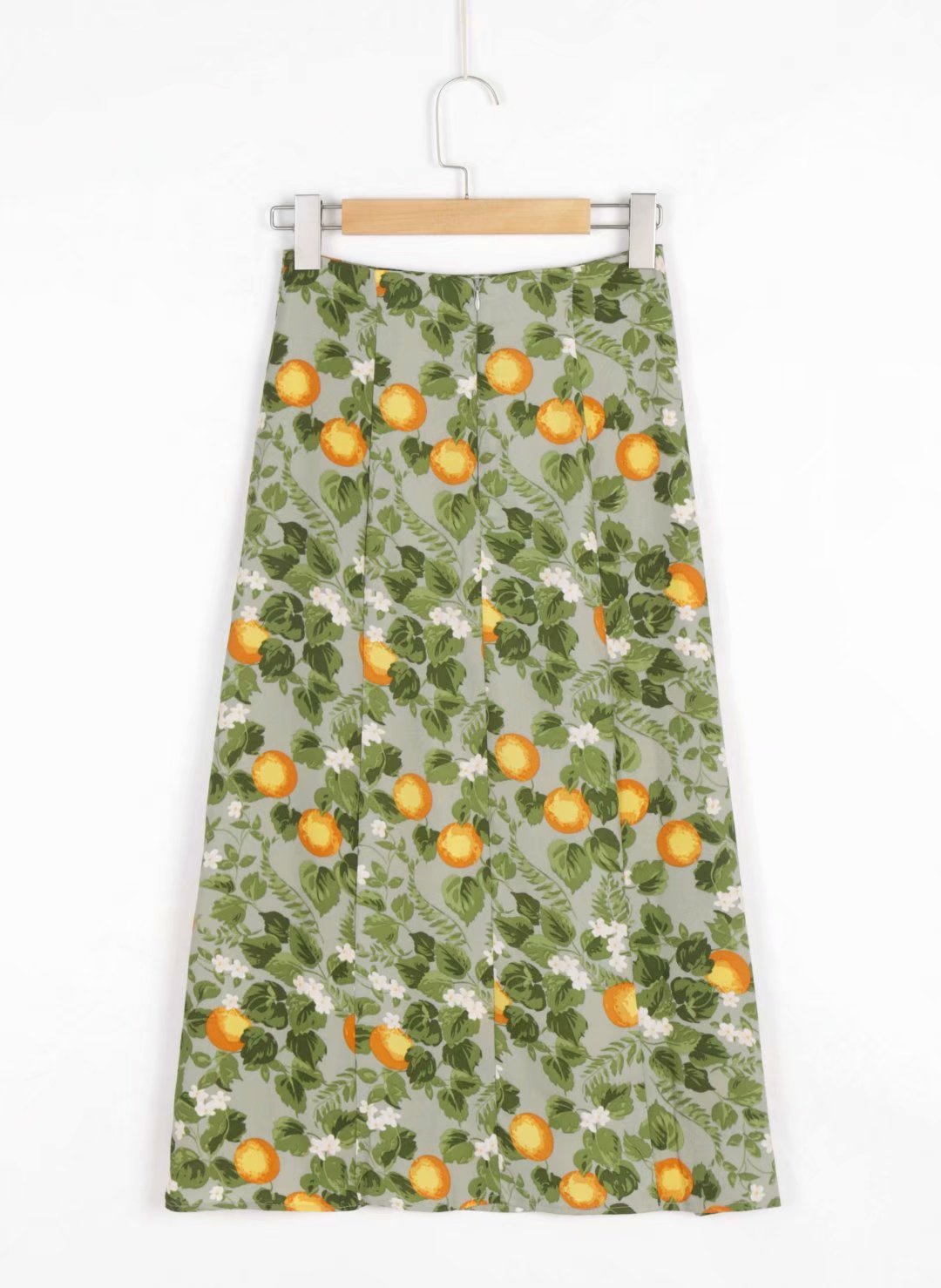 Boho Skirt, Hippie Skirts, Midi Skirt, Madarin Garden Green