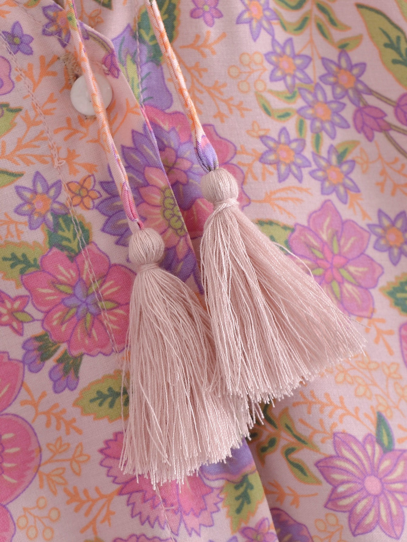 Boho Maxi Dress, Sundress, Elliana Rose in Blue and Pink