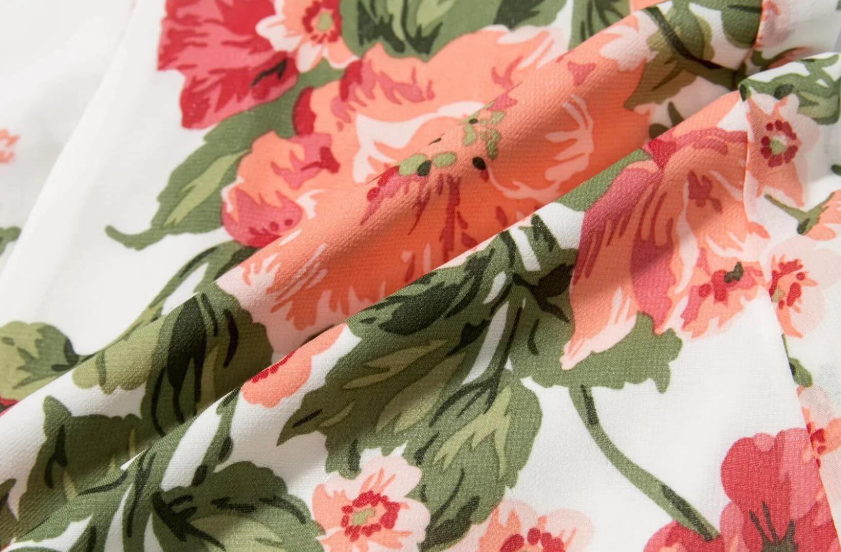 Boho Midi Dress, Strappy Sundress, White Rose Garden
