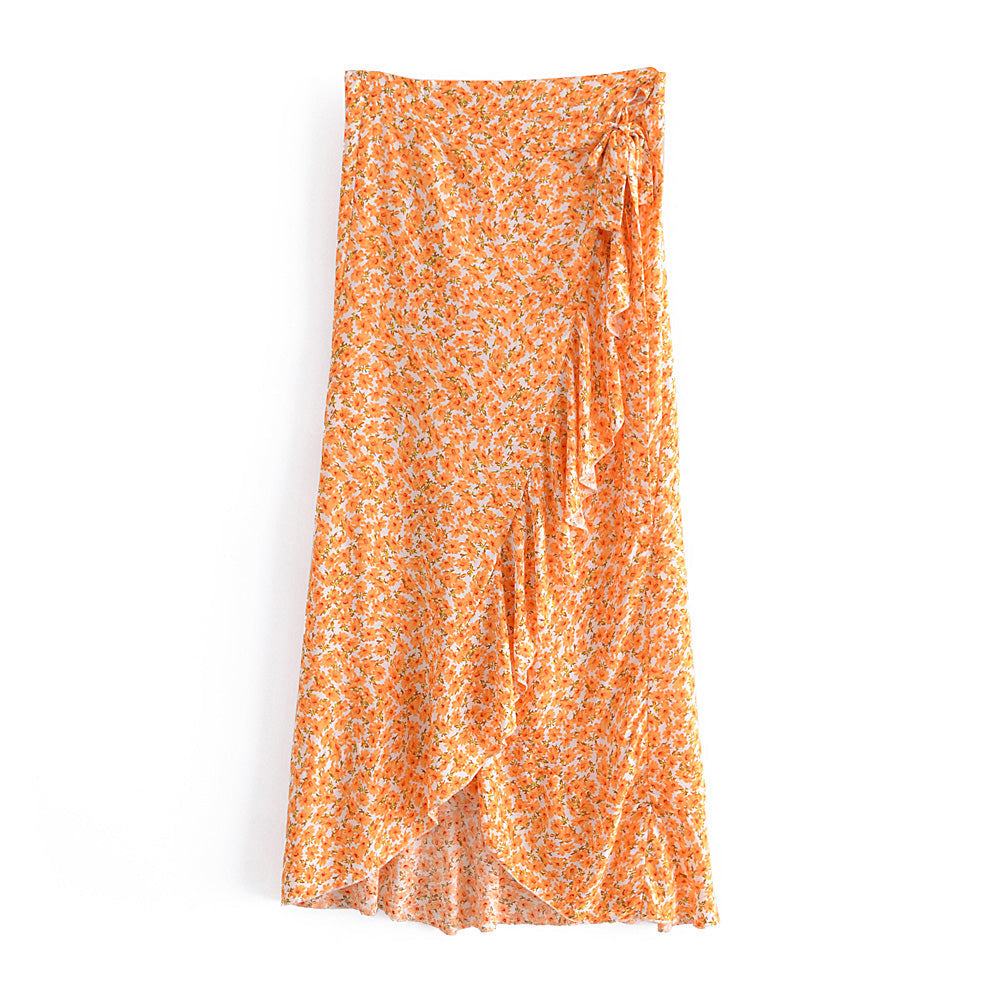 Boho Skirt, Hippie Skirts, Maxi Wrap Skirt, Daisy in Saffron