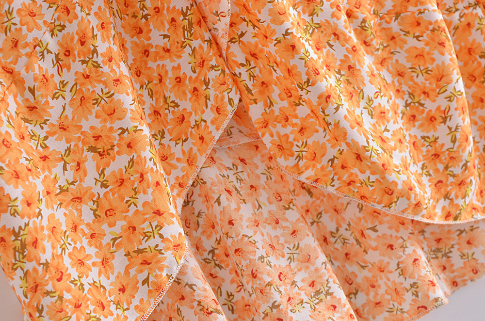 Boho Skirt, Hippie Skirts, Maxi Wrap Skirt, Daisy in Saffron