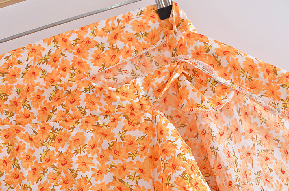 Boho Skirt, Hippie Skirts, Maxi Wrap Skirt, Daisy in Saffron