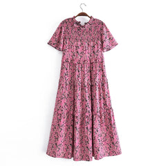 Boho Midi Dress, Smock Sundress, Bartley