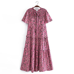 Boho Midi Dress, Smock Sundress, Bartley