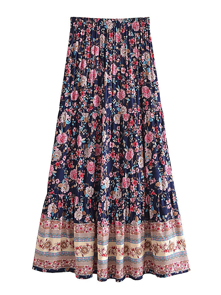 Boho Skirt, Hippie Skirts, Maxi Skirt, Elliana Green Kezia