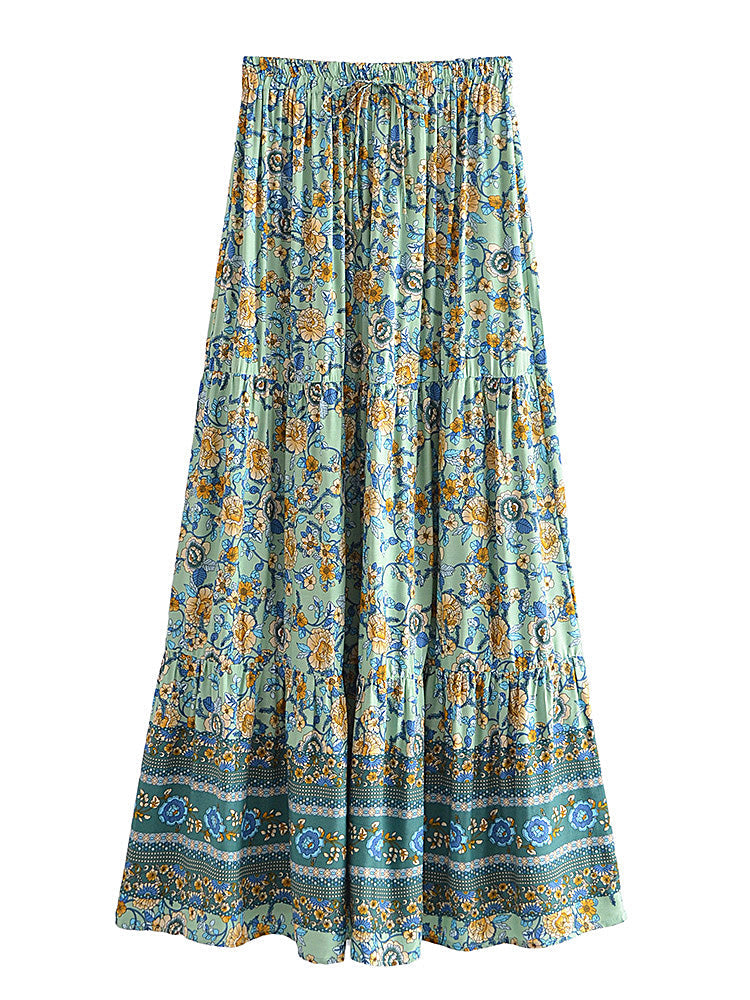 Boho Skirt, Hippie Skirts, Maxi Skirt, Elliana Green Kezia