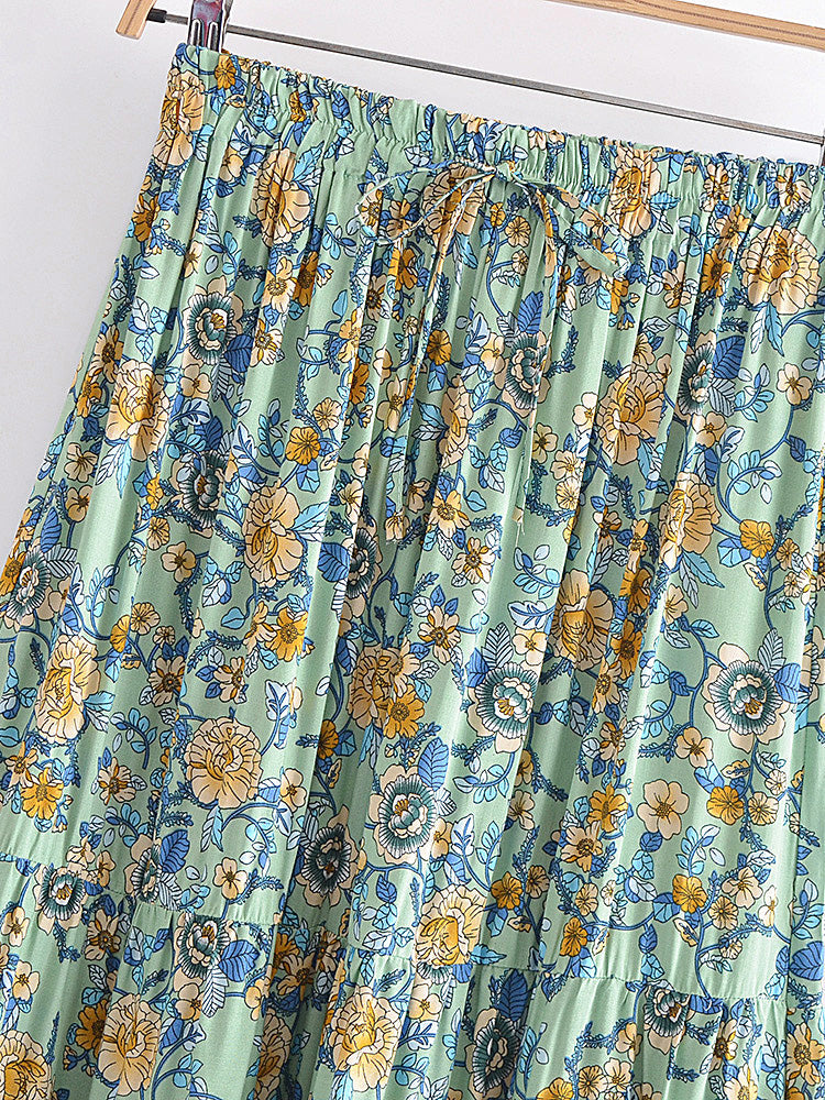 Boho Skirt, Hippie Skirts, Maxi Skirt, Elliana Green Kezia