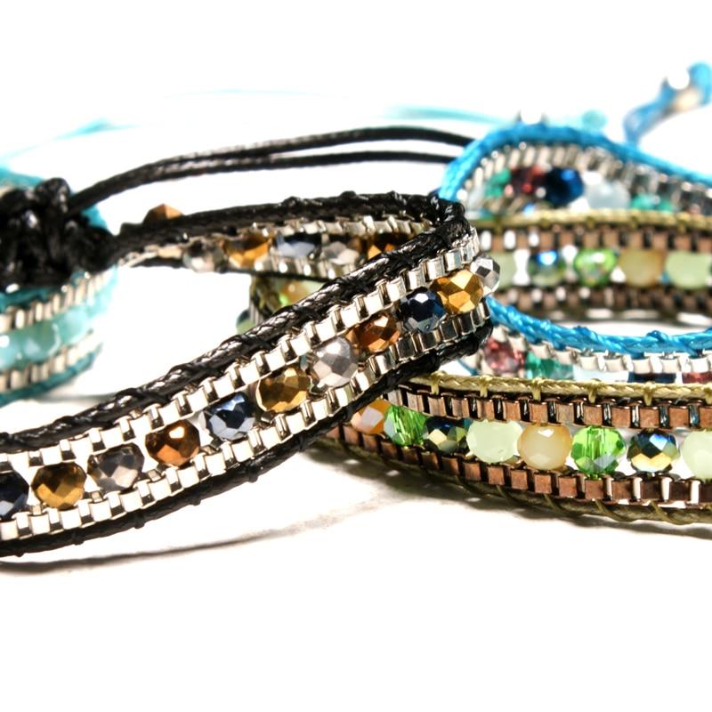 Boho Bracelet, Crystal Wrap Bracelet