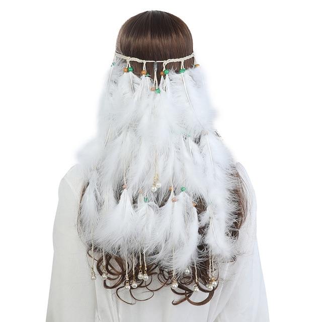 Boho Feather Headband, Gypsy Bride