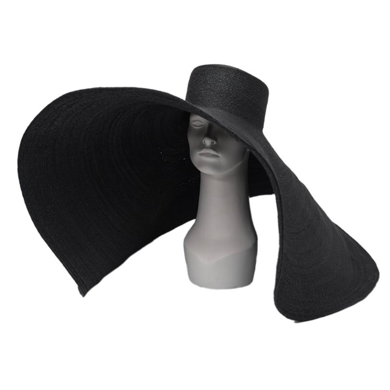 Boho Hat, Sun Hat, Beach Hat, Extra Large Wide Brim Straw Hat (35 cm)