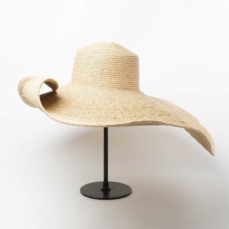 Boho Hat, Sun Hat, Beach Hat, Extra Wide Brim Straw Hat (25 cm)