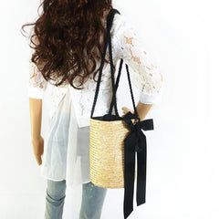 Boho Bag, Woven Straw Handbag, Alice Bag