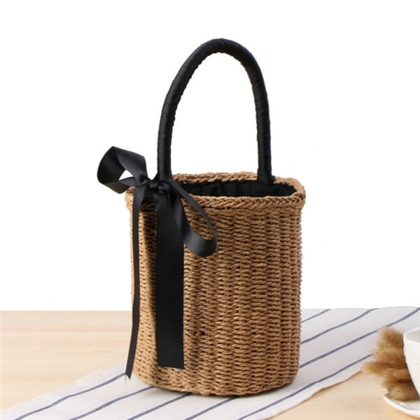 Boho Bag, Woven Straw Handbag, Alice Bag