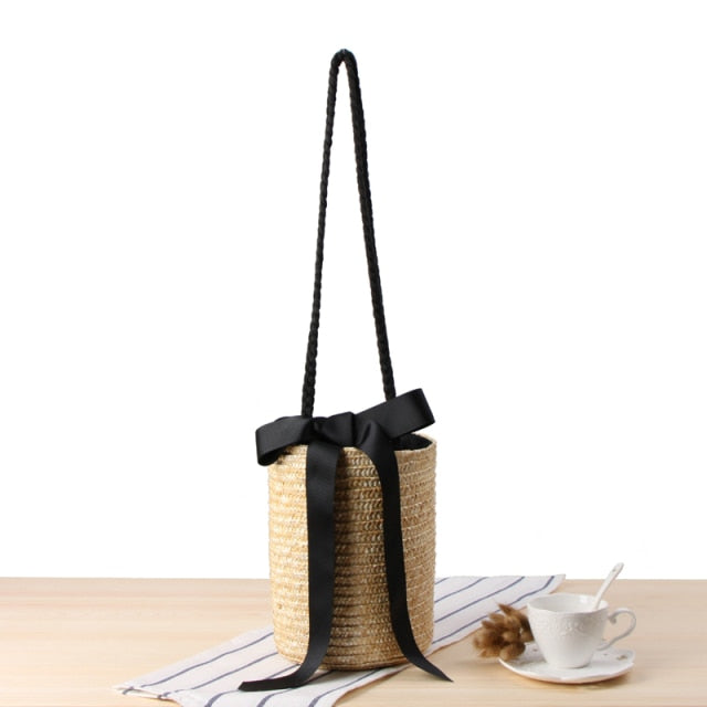 Boho Bag, Woven Straw Handbag, Alice Bag
