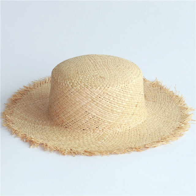 Boho Hat, Sun Hat, Beach Hat, Wide Brim Hat, Straw Hat, Natural Color