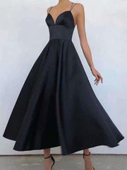 Simple Sleeveless V-Neck Slim Dress