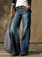 Simple Straight-leg Casual Jeans