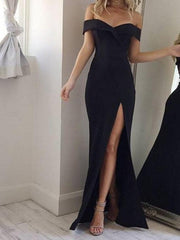 Simple Tube Top Slit Low Cut Maxi Dress