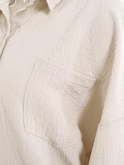 Single-breasted Cardigan Top & High Waist Shorts Two-piece Set