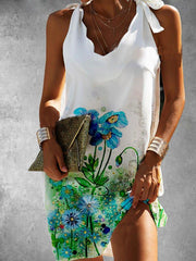 Sleeveless Floral Vintage Dresses