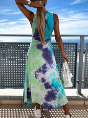 Tie-dye Print Long Dress