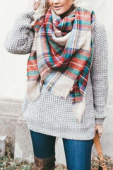 Plaid Blanket Scarf