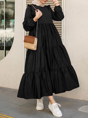 Women's Dresses Round Neck Long Sleeve Casual Dress