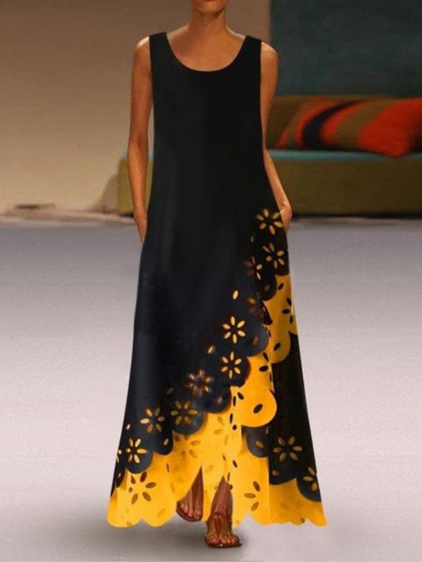 Women's Dresses Sleeveless Burnt Hole Irregular Dress