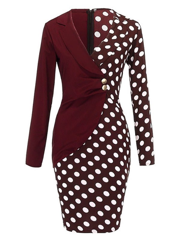 Women's Dresses Slim Stitching Business Mini Dress