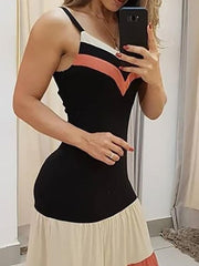 Women's Dresses Sling Multicolor Striped Maxi Dress