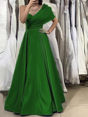 Women's Dresses Solid One Shoulder Slim Fit Swing Dress