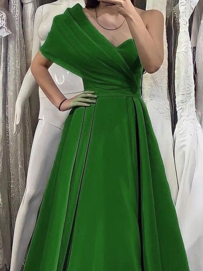 Women's Dresses Solid One Shoulder Slim Fit Swing Dress