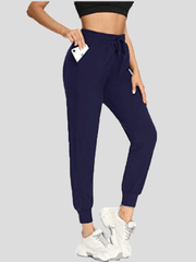 Women's Pants Casual Drawstring Pocket Tie Feet Sweatpants